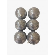 6'lı Strafor Simli Cici Top 5 Cm Gümüş